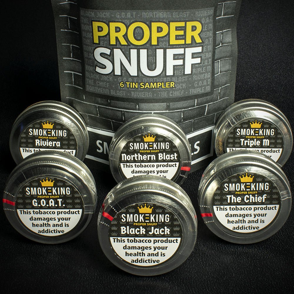 Smoke-King Proper Snuff Sample Pack 6 Flavors 10g Tins - Image 3