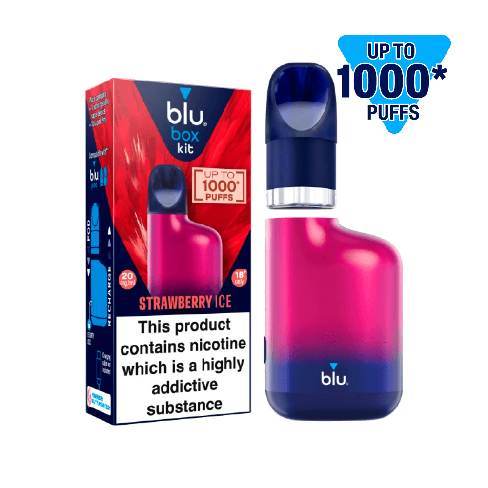 Blu Box Rechargeable Vape Kit Strawberry Ice 2ml 20mg - Image 3