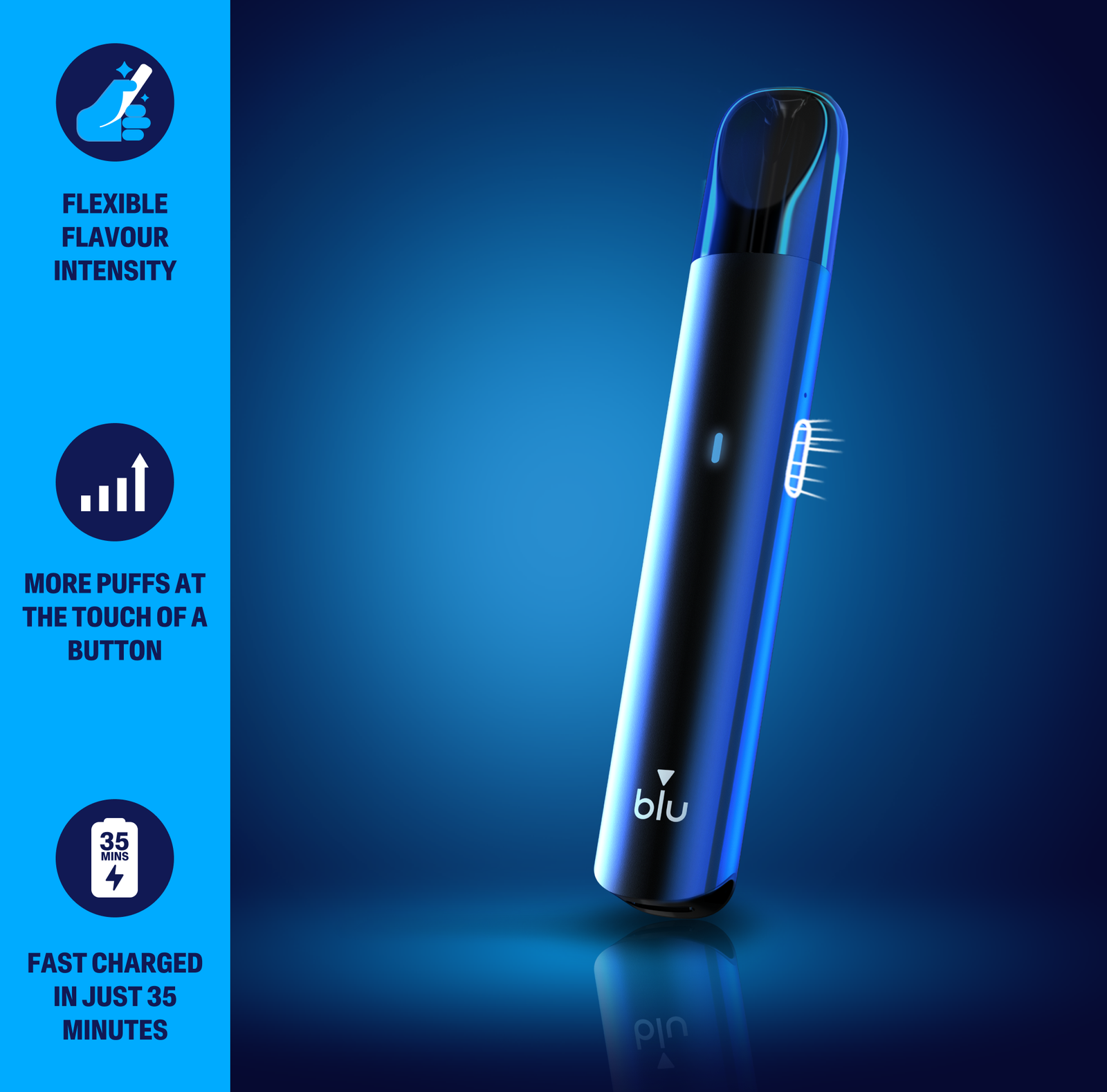 Blu 2.0 Rechargeable Vape Device Ceramic Heating - Image 3