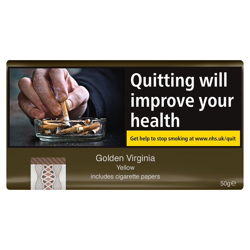 Golden Virginia Yellow Hand Rolling Tobacco 50g Pouch