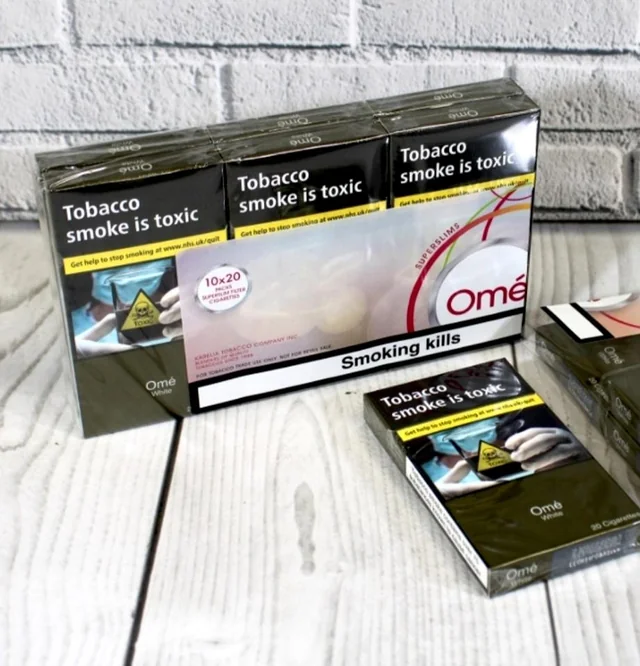 Omé White Superslims 20 Pack Luxury Superslim Cigarettes